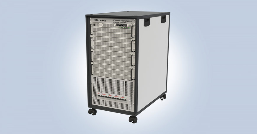 0-20V to 0-1500V programmable power supplies can be configured in 20U high 19”racking cabinets to deliver 90kW