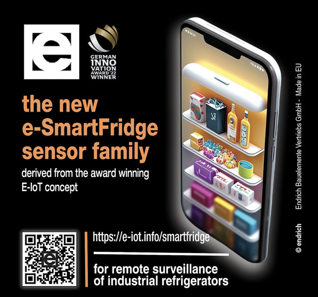 NeoMesh sensor modules integrated into smart fridge project from Endrich Bauelemente