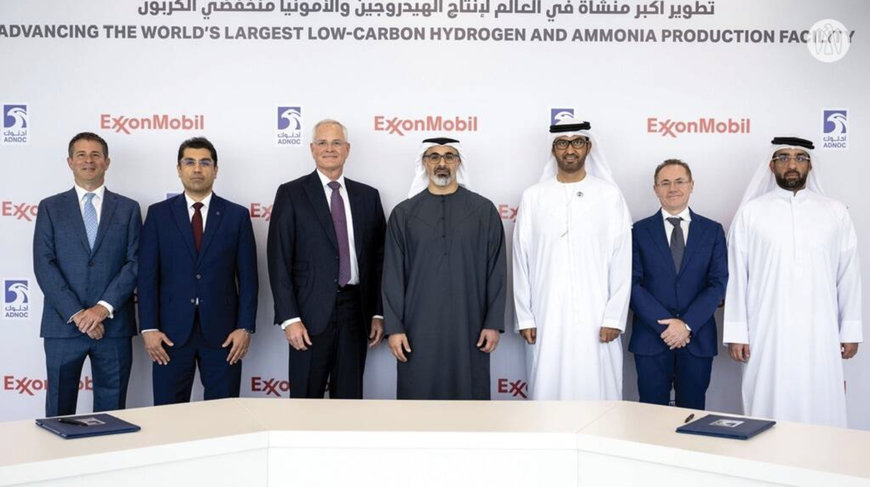 ADNOC AND EXXONMOBIL PARTNER IN WORLD’S LARGEST LOW-CARBON HYDROGEN FACILITY