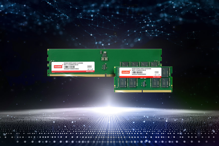 Innodisk Launches DDR5 6400 DRAM Series for Edge and Generative AI 